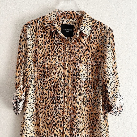 LE SUPERBE Cheetah - Print Walking Safari Shirt - Picture 2 of 13